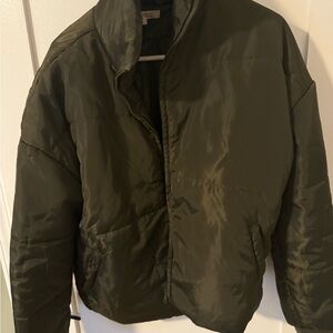 Chaps Women Dark Green Puffer Jacket